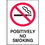 Seton 9383A Graphic No Smoking Signs - Positively No Smoking, Price/Each