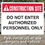 Seton 94152 Construction Site Safety Signs - Do Not Enter Authorized Personnel Only, Price/Each