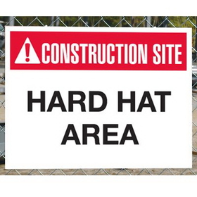 Seton 94153 Construction Site Safety Signs - Hard Hat Area