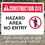Seton 94154 Construction Site Safety Signs - Hazard Area No Entry with Graphic, Price/Each