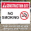 Seton 94158 Construction Site Safety Signs - No Smoking with Graphic, Price/Each