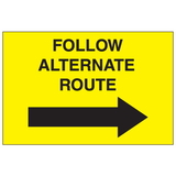 Seton 94777 Portable Emergency Response Signs - Follow Alternate Route