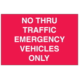 Seton 94780 Portable Emergency Response Signs - No Thru Traffic