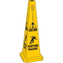 Seton 95224 Safety Traffic Cones- Caution Tripping Hazard (With Graphic)