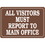 Seton Interior Decor Security Signs - All Visitors Must Report to Main Office, Price/Each