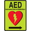 Seton 97042 1-Way View Luminous AED Sign - Automated External Defibrillator, Price/Each