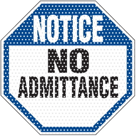 Seton 97936 See Thru Security Labels - Notice No Admittance