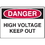 Seton 99800 OSHA Danger Signs For Rough And Curved Surfaces, Price/Each