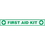 Seton AA995 First Aid Kit Floor Label, Price/Each
