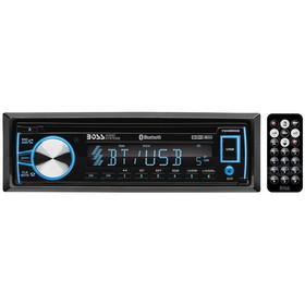Boss Single Din CD/MP3 Receiver, Bluetooth, USB, Front Aux, Remote