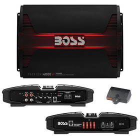 Boss Audio PD4000 Boss PHANTOM 4000 Watts Class D Monoblock Power Amplifier Remote Subwoofer Level Control