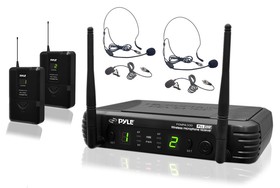 PDWM3400 Pyle UHF mic system 2 body packs 2 head sets