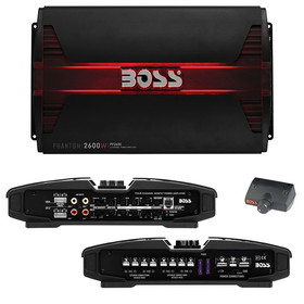Boss Audio PF2600 Boss PHANTOM 2600 Watts 4 Channel Power Amplifier Remote Subwoofer Level Control
