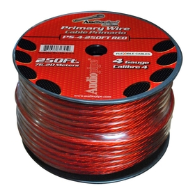 PS4RD Audiopipe Flexible Power Cable Red 250 ft.