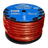 PW0100RD Power Wire 0Ga. 100' Red Audiopipe