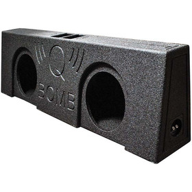 Qpower Qbomb Dual 10" Vented Empty Box Behind Seat Mount