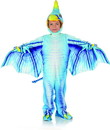 Underwraps Blue Pterodactyl Printed Child Costume Jumpsuit