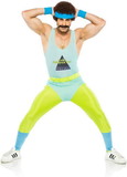 Seeing Red 80's Gym Instructor Adult Costume