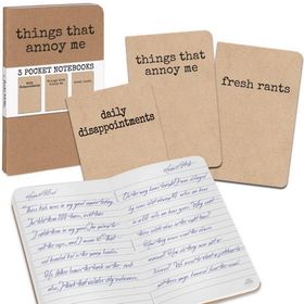 Accoutrements Grump, Things That Annoy Me: Set of 3 Notebooks