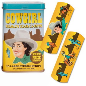 Accoutrements Cowgirl Adhesive Bandages: Set of 15