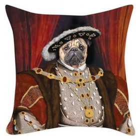 Accoutrements ACC-12699-C 18"x18" Pillow Cover: Henry the Pug