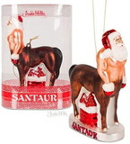 Accoutrements ACC-12978-C Santaur Hand Blown Glass Holiday Ornament