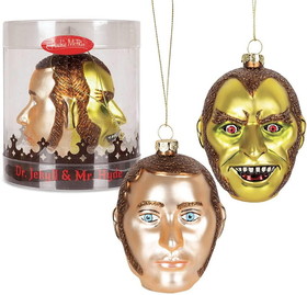 Accoutrements ACC-12988-C Dr. Jekyll & Mr. Hyde Glass Two-Sided Holiday Ornament