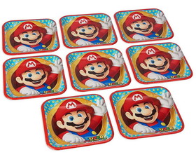 Amscan Super Mario Bros. 9" Square Paper Plates, 8 Count