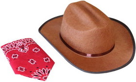 Aeromax ARX-CBBR-HAT-C Aeromax Junior Cowboy Costume Hat with Bandanna