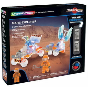 Laser Pegs 180 Piece Light Up Construction Set, Mars Explorer