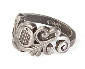 BBC Doctor Who Logo Vine Stainless Steel Women's Ring, Size 7