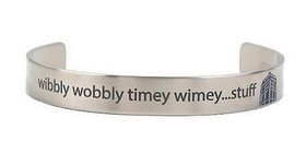 BBC Doctor Who Wibbly Wobbly Timey Wimey Stuff Open Bangle Bracelet
