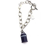 Body Vibe Dr. Who TARDIS Charm Bracelet with Toggle Clasp