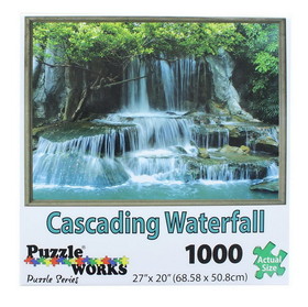 Bluegrass Premuim BGR-80804CAS-C Puzzleworks 1000 Piece Jigsaw Puzzle, Cascading Waterfall