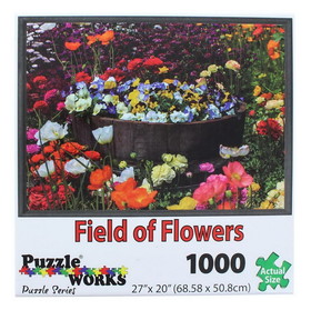 Bluegrass Premuim BGR-80804FIE-C Puzzleworks 1000 Piece Jigsaw Puzzle, Field Of Flowers