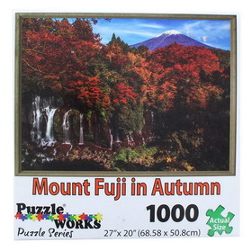 Bluegrass Premuim BGR-80804MOU-C Puzzleworks 1000 Piece Jigsaw Puzzle, Mount Fuji In Autumn