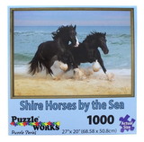 Bluegrass Premuim BGR-80805SHI-C Puzzleworks 1000 Piece Jigsaw Puzzle, Shire Horse By The Sea