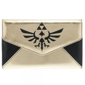Bioworld BIW-27801-C Zelda Logo Gold & Black Envelope Wallet