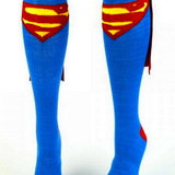 Bioworld BIW-40794-C-AN00 Superman Cape Blue Knee High Socks One Size Fits Most