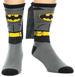 Bioworld BIW-CR0JA4BTM-C-AN00 Batman Suit Up Crew Socks With Cape One Size Fits Most