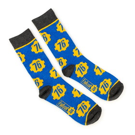 Bioworld Fallout Collectibles - Blue & Yellow Crew Socks - BIOWORLD Fallout collection