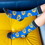 Bioworld Fallout Collectibles - Blue & Yellow Crew Socks - BIOWORLD Fallout collection