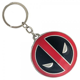 Bioworld Marvel Deadpool Logo Metal Keychain