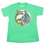 Bioworld Legend of Zelda: Breath of the Wild Link with Bow Green Youth T-Shirt