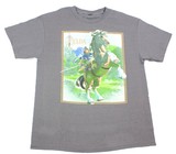 Bioworld Legend of Zelda: Breath of the Wild Link on Horse Grey Youth T-Shirt