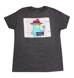 Bioworld Phineas and Ferb Perry Platypus Adult Grey T-Shirt - Medium
