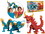 Bloco Toys BLT-BC-35001-C Bloco 235 Piece Construction Set, Aqua & Pyro Dragons