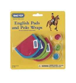 Breyer Animal Creations Breyer 1:9 Traditional Model Horse Accessory: English Pads & Polos, Hot Colored