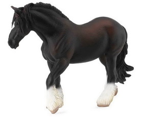 Breyer Animal Creations BYR-88582-C Breyer 1:18 Corral Pals Horse Collection: Black Shire Horse Mare