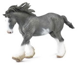 Breyer Animal Creations BYR-88620-C Breyer 1:18 Corral Pals Horse Collection: Black Sabino Roan Clydesdale Stallion